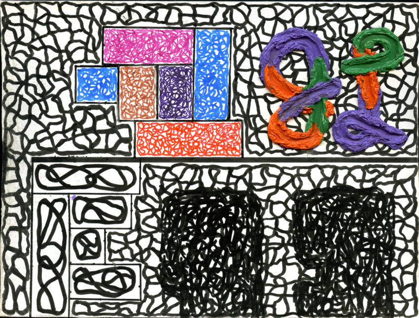 Jonathan Lasker Study for Abstract Picture with Monogram