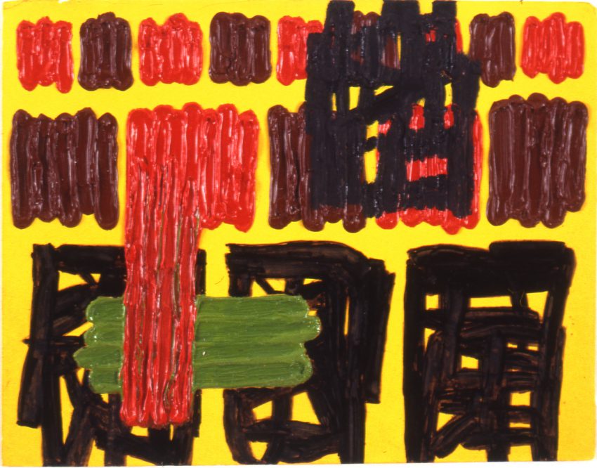 Jonathan Lasker Study for The Outsides Are In